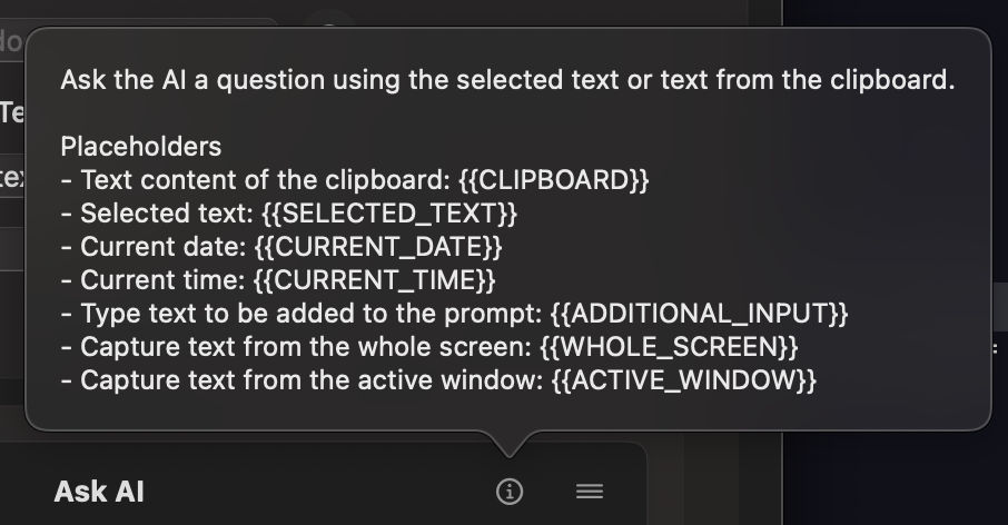 Dynamic Placeholders